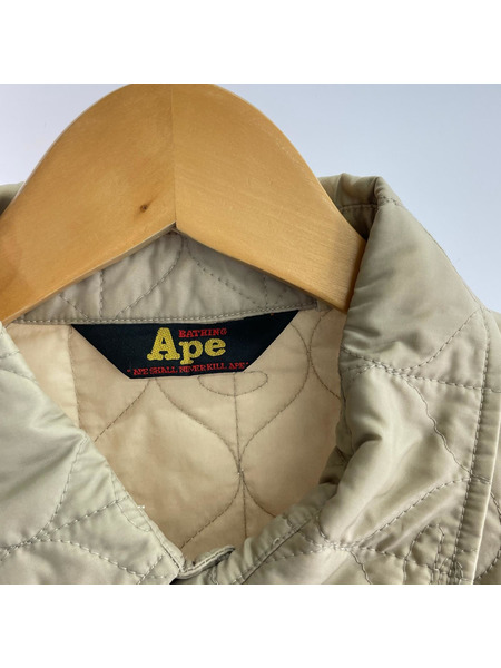 A BATHING APE 90s 初期 サルキルティングシャツ M ベージュ