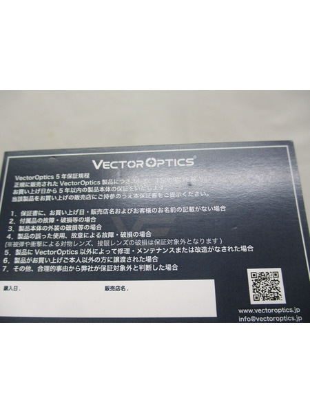ガンＡＣＣ VECTOR OPTICS RATCHET 1X23X34 GENII ※電池蓋欠品