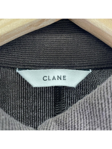 CLANE ニット・セーター POWER SHOULDER POLO TOPS 茶