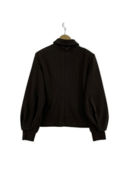 CLANE ニット・セーター POWER SHOULDER POLO TOPS 茶