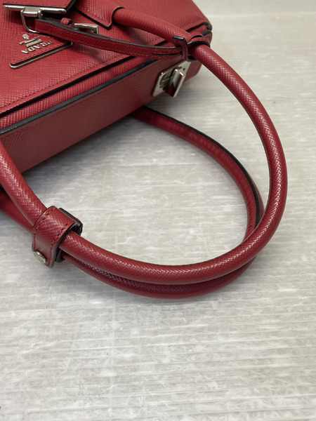 PRADA サフィアーノ キュイールカーフレザー トートバッグ レッド BN2823
