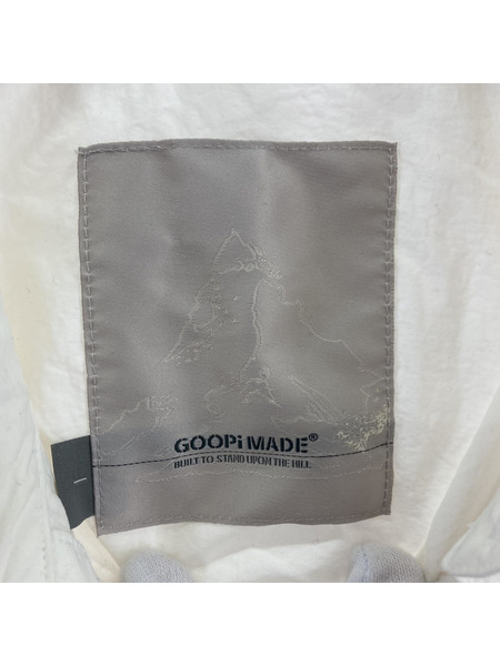 マウンテンパーカ GOOPi MADE/白/バンドカラー