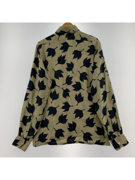 DRIES VAN NOTEN 長袖シャツ 総柄シルクシャツ/46