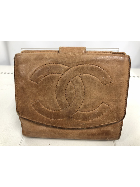 CHANEL　シャネル　コンパクトウォレット ラムスキン 折財布[値下]
