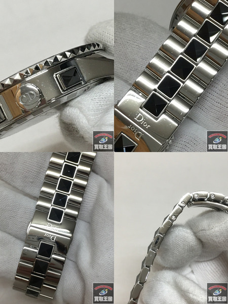 ディオール クリスタル・クロノグラフ CD114317 電池交換・仕上げ済 メンズQZ[値下]