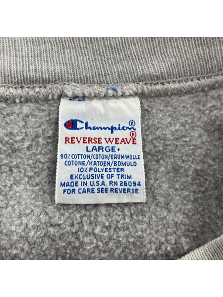 Champion スウェット・トレーナー REVERSE WEAVE スウェット/L/USA