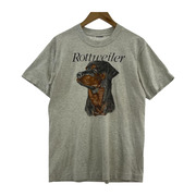 90s Rottweiler ロットワイラー 犬Tシャツ (M程度) シングルステッチ オートミール