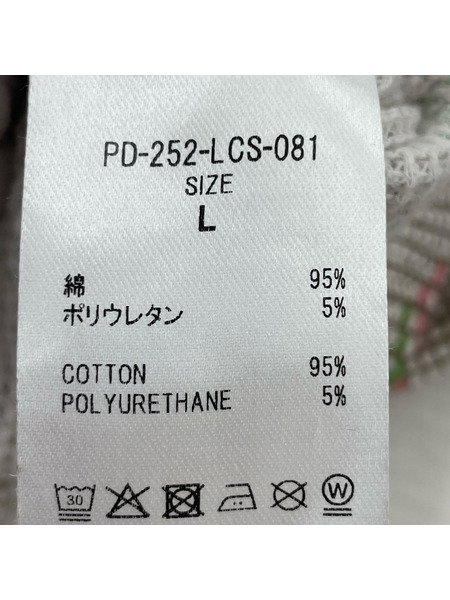 PHINGERIN 長袖Tシャツ・カットソー GRID L/S WAFFLE THERMAL (L)[値下]