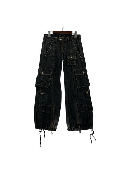 BODY BUTTER Y2K ギミックブラックデニムカーゴパンツ ブラック