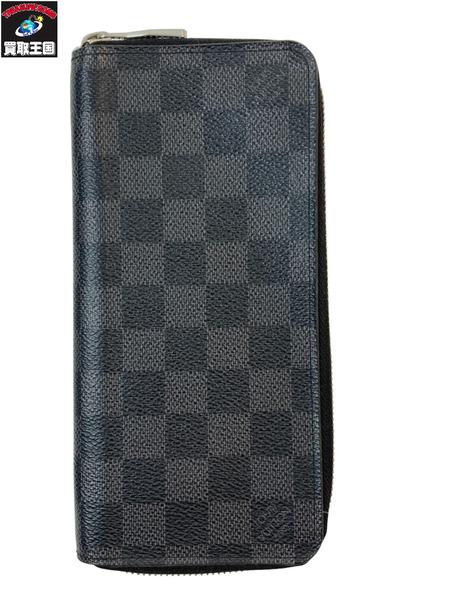 LOUIS VUITTON ルイヴィトン N62295 LV ダミエグラフィット ジッピーウォレット ヴェルティカル  イニシャル入り