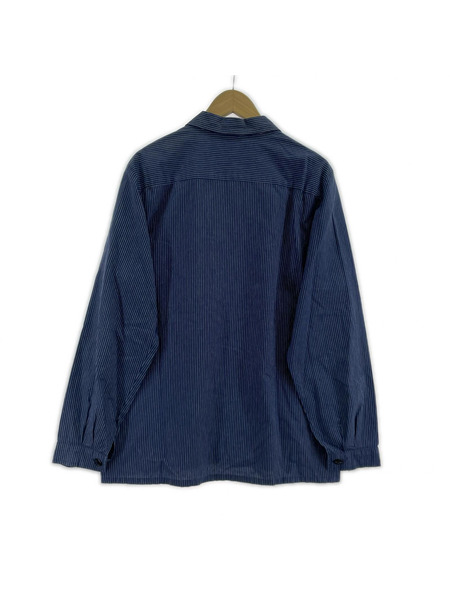 長袖シャツ EURO ドイツ ストライプシャツ ブルー