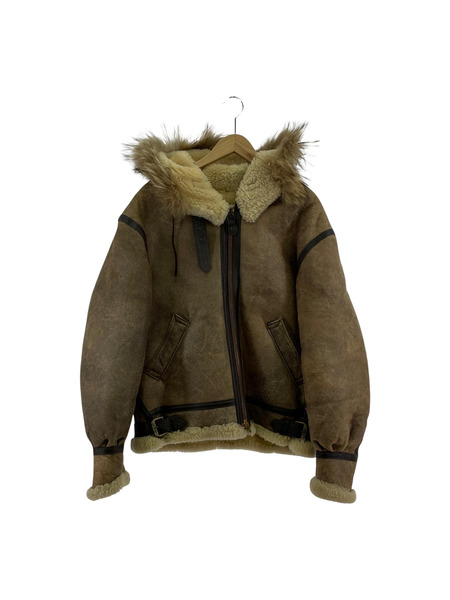 AVIREX レザージャケット B-3 フード付 38[値下]