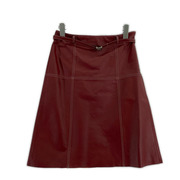 BURBERRY BLUE LABEL ヒザ丈スカート レザー レッド