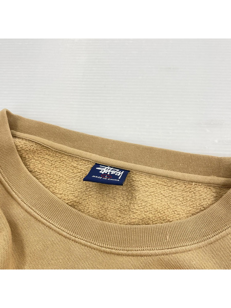 STUSSY スウェット・トレーナー 90s 紺タグ ライオン刺繍ロゴスウェット (L)