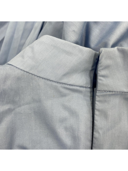 snidel 半袖ワンピース Sustainaボウタイシャツワンピース/ブルー