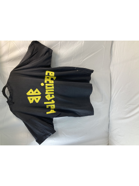  BALENCIAGA 23SS ユーズド加工テープロゴ Teeシャツ Lサイズ バレンシアガ