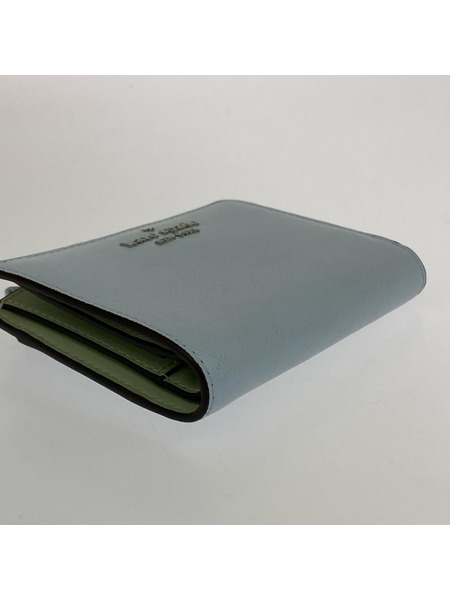 kate spade new york コンパクトウォレット マディソン スモールLジップウォレット 水色[値下]