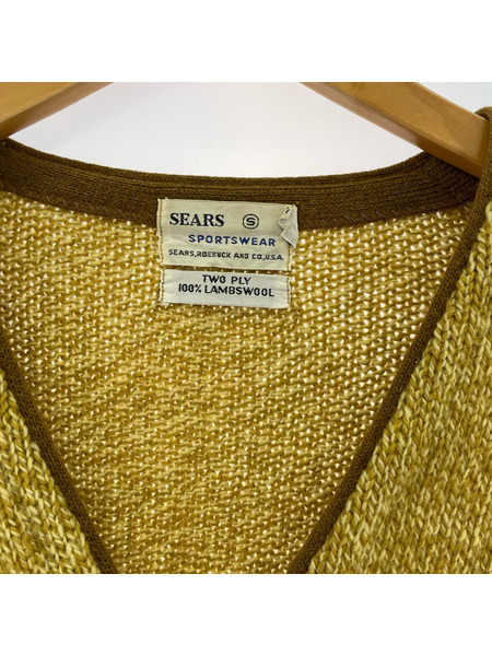 OLD・VINTAGE カーディガン SEARS 60s カーディガン(S)黄