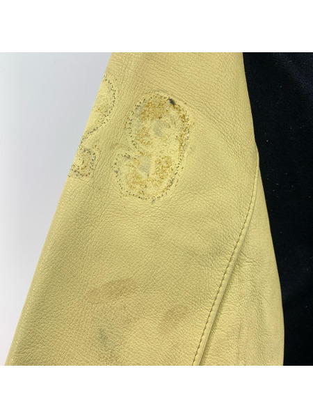 VAN-JAC- 袖レザー ウールスタジャン M ネイビー[値下]