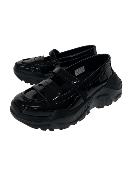 AKIKO AOKI demi faux leather BK×BK ローファー
