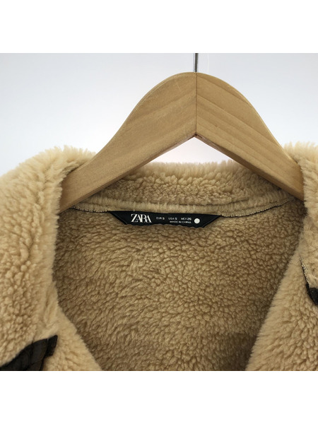 ZARA ジャケット レザー中ボアジャケット[値下]