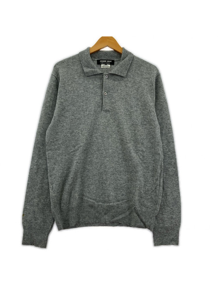 COMME des GARCONS ポロシャツ HOMME DEUX 24AW ニットポロ M グレー
