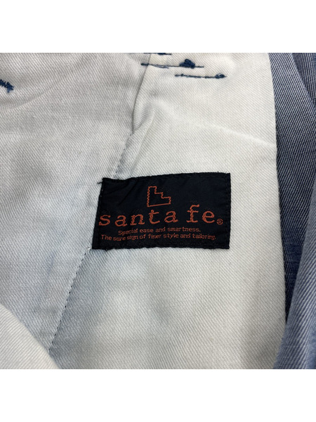 パンツ santa fe 3タック ワイドスラックス ブルー