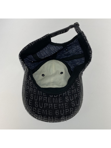 Supreme キャップ 20ss jacquard logos denim 6-panel