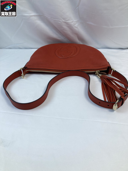 GUCCI グッチ ソーホー ショルダーバッグ 308361 レザー レッドインターロッキングG