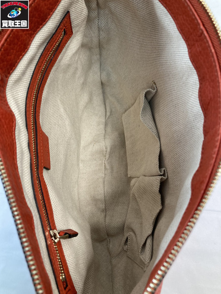 GUCCI グッチ ソーホー ショルダーバッグ 308361 レザー レッドインターロッキングG