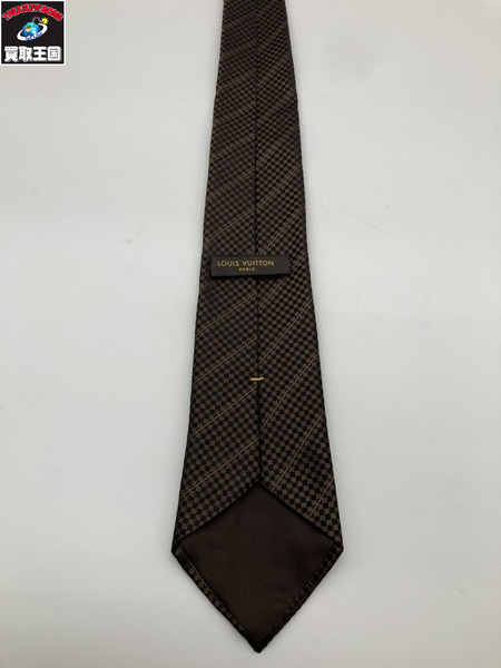 LOUIS VUITTON ルイヴィトン 青黒ストライプ　ネクタイ ブラウン ブラック