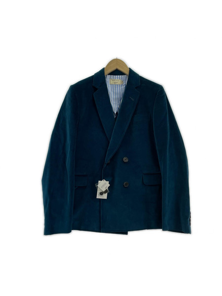 MAISON KITSUNE テーラードジャケット・ブレザー ダブルテーラード ベロア 青(46)