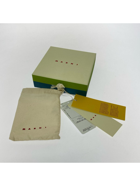 MARNI コンパクトウォレット サフィアーノレザー2ツ折リ財布 ネイビー
