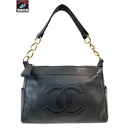 CHANEL シャネル ココマーク キャビアスキン ワンショルダー 黒 ブラック