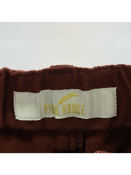 PINK HOUSE ワイドパンツ A2103FP 414 ブラウン  (M)