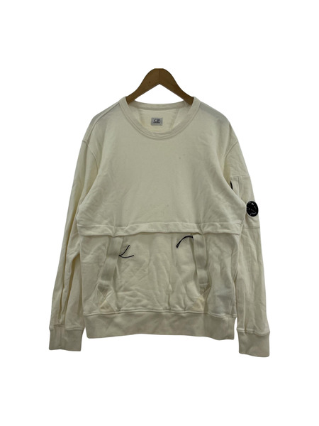 C.P.Company MILITARY SWEAT クルーネックスウェット M ホワイト 12CMSS135A[値下]