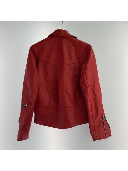 ジャケット 666 LEATHER WEAR ダブルライダース 赤[値下]