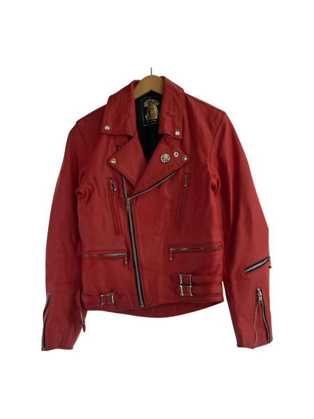 ジャケット 666 LEATHER WEAR ダブルライダース 赤[値下]