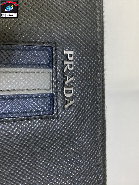 PRADA プラダ サフィアーノ クラッチバック 2VF052 レザー ブラック セカンドバック