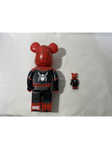 18.BE＠RBRICK SPIDER-MAN UPGRADED SUIT 100%&400%