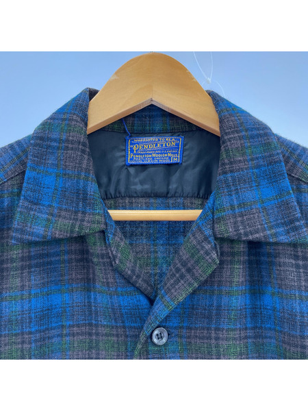 PENDLETON 長袖シャツ チェックシャツ 青