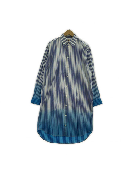 MARNI 長袖ワンピース 22SS グラデーションストライプシャツワンピース 38