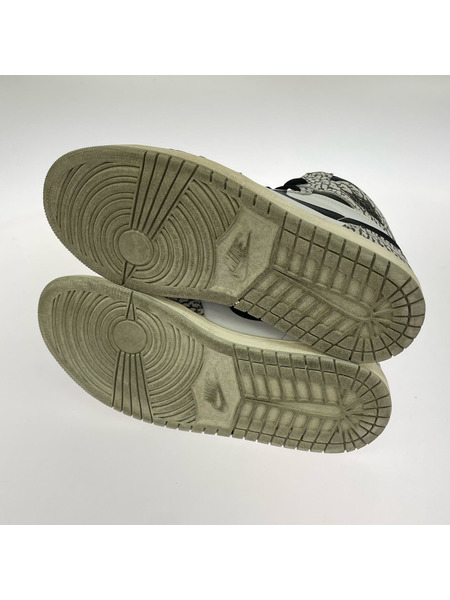 NIKE スニーカー AJ1 RETRO HIGH CEMENT SAFARI GRAY 26.5cm