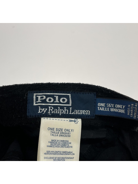 POLO RALPH LAUREN/SNOW BEACH/COLD WAVE/ナイロンキャップ/ONESIZE/黒