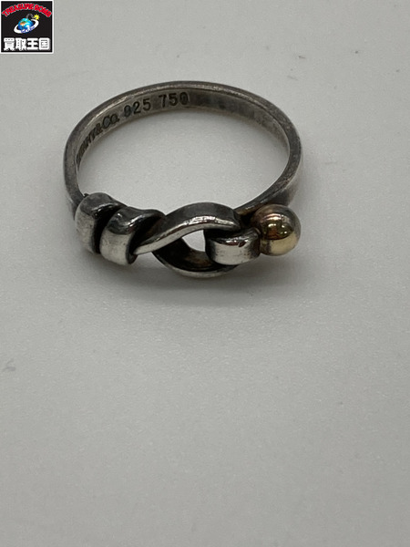 TIFFANY&Co ティファニー フック＆アイ リング 11号 シルバー 18金