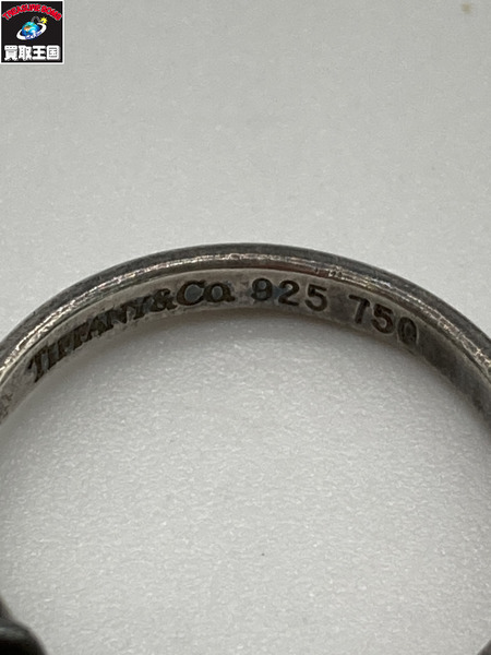 TIFFANY&Co ティファニー フック＆アイ リング 11号 シルバー 18金