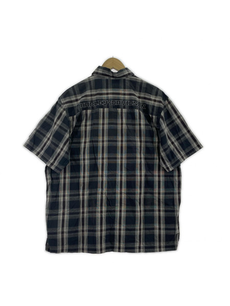 Harley-Davidson シャツ チェックシャツ 黒 (L)