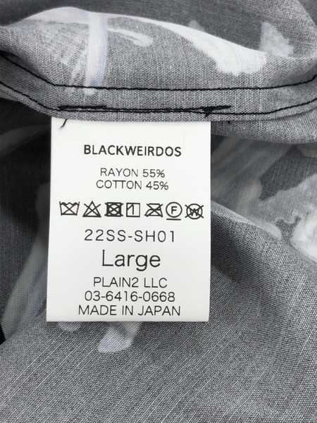 BLACK WEIRDOS 22SS 33 Aloha S S Shirt(L)[値下]