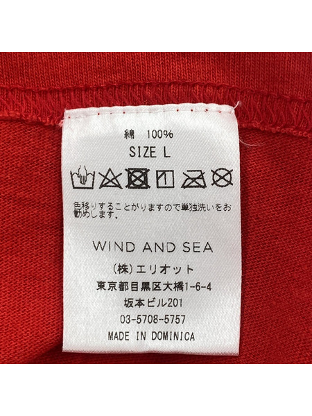 WIND AND SEA 半袖Tシャツ・カットソー (L) 赤