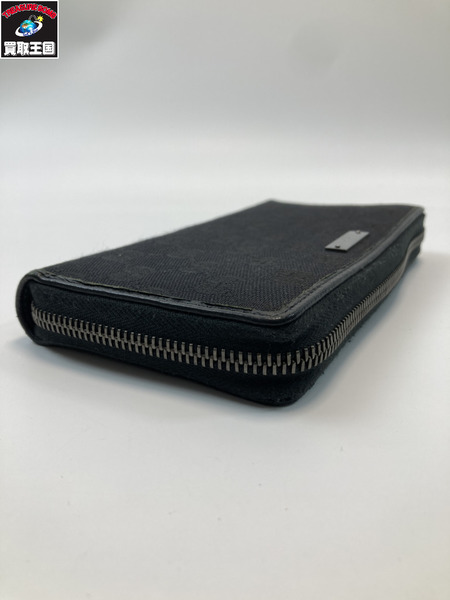 GUCCI グッチ 307980 GGキャンバス ラウンドファスナー ロングウォレット 長財布 ブラック